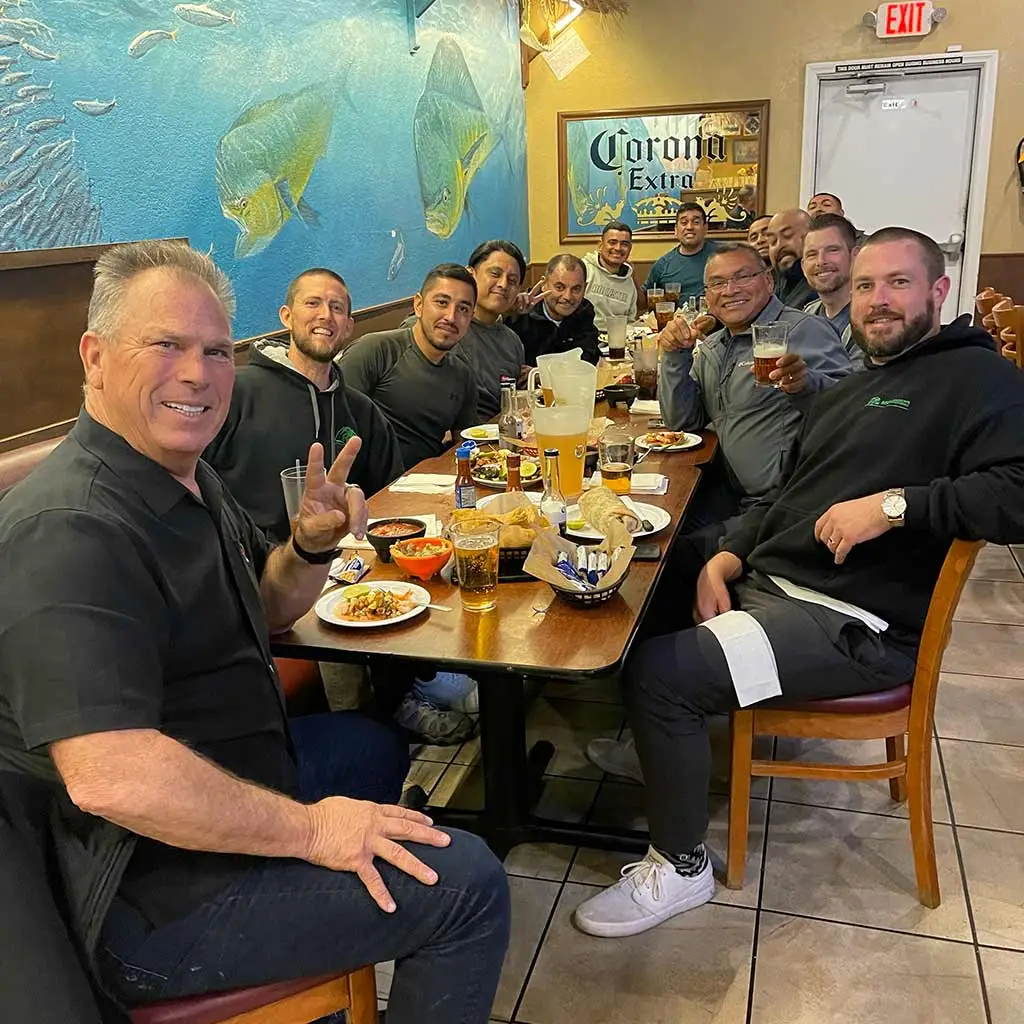 MSE Landscape Professionals leadership team having lunch in Del Mar, CA.